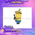 Free Unimpressed Minion with Gun Free Bored Expression Despicable Me Free SVG - Instant Download
