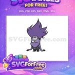 Free Purple Hair Free One-Eyed Minion Despicable Me Free SVG - Instant Download