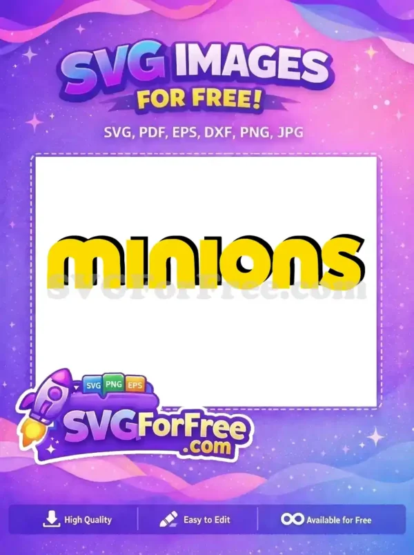 Free Yellow Minions Free Bold Letters Minions Free SVG