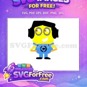 Free Black Hair Free Smiling Minion Character Movie Free SVG