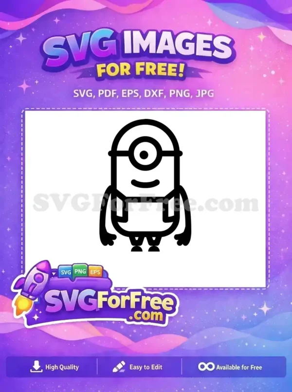 Free Single Eye Free Smiling Minion Minions Free SVG