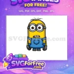 Free Scared Brown Eyes Free Blue Overalls Minions Free SVG - Instant Download