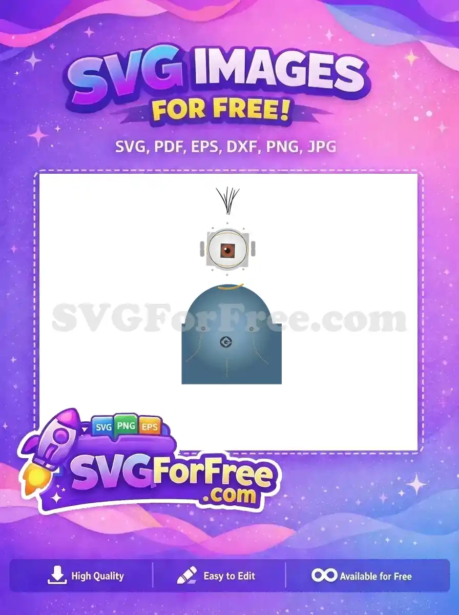 Free One Eye Minion Goggles Free Blue Overalls Despicable Me Free SVG