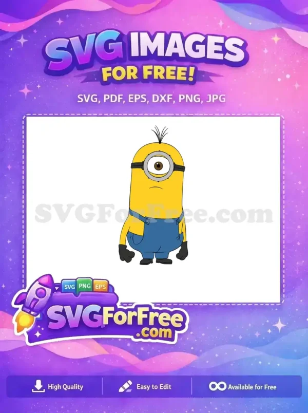 Free One-Eyed Minion Free Sad Expression Minions Free SVG