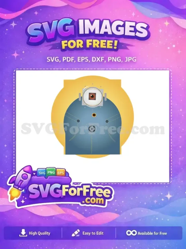Free One-Eyed Robot Minion Free Blue Overalls Despicable Me Free SVG