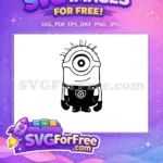 Free One Eyed Minion Free Hair Tuft Despicable Me Free SVG - Instant Download
