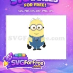 Free Smiling Minion Free Overalls Despicable Me Free SVG - Instant Download