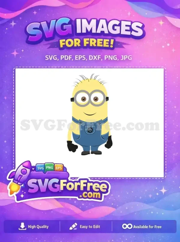 Free Smiling Minion Free Overalls Despicable Me Free SVG