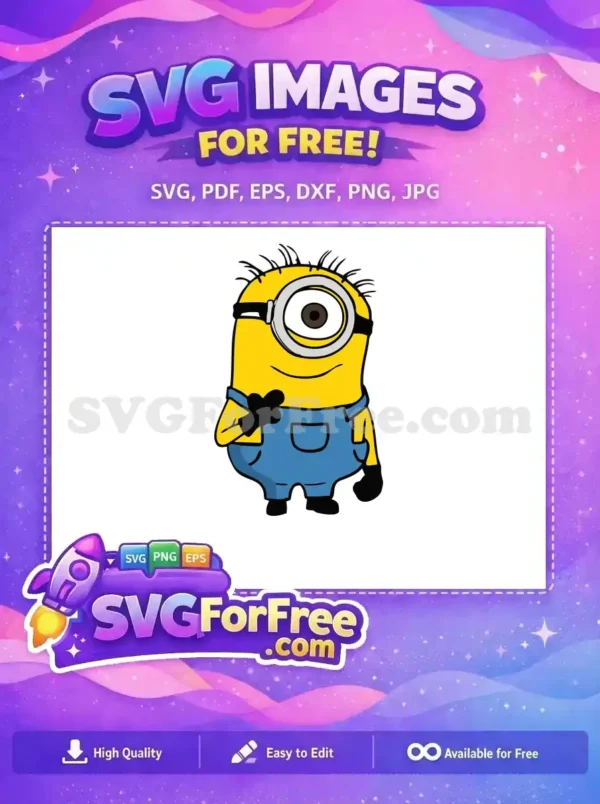 Free One-Eyed Minion Free Waving Hand Minions Free SVG