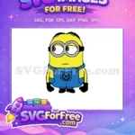 Free Disappointed One-Eyed Free Minion Blue Overalls Movie Free SVG - Instant Download