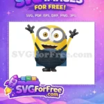 Free Cheerful One-Eyed Minion Free Denim Overalls Movie Free SVG - Instant Download