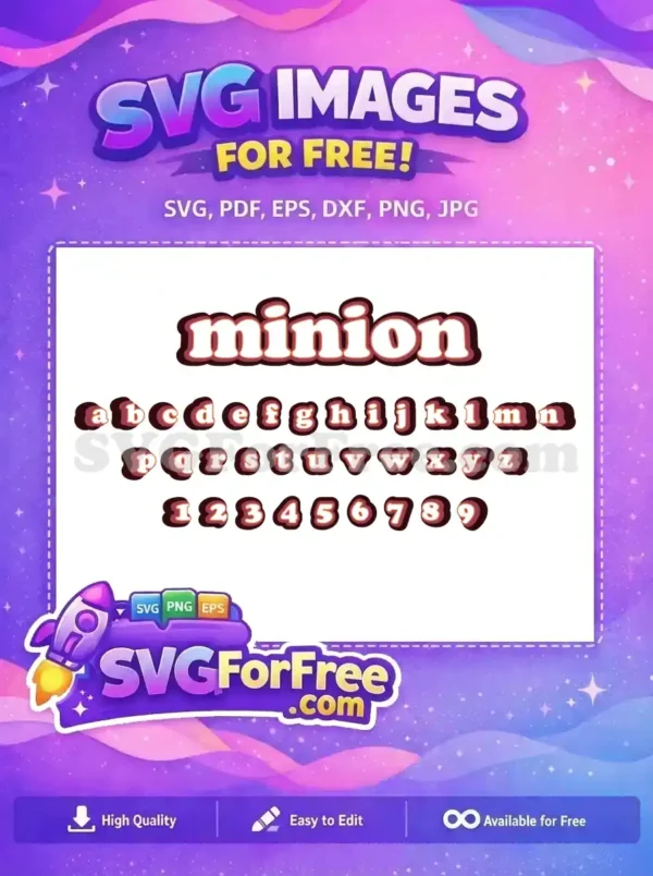 Free 3D Layered Free White Font Minions Free SVG Free 3D Layered Free White Font Minions Free SVG