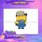 Free Happy Minion Free Pointing Up Minions Free SVG - Instant Download