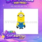 Free Smiling Minion with One Eye Free Blue Overalls Despicable Me Free SVG - Instant Download