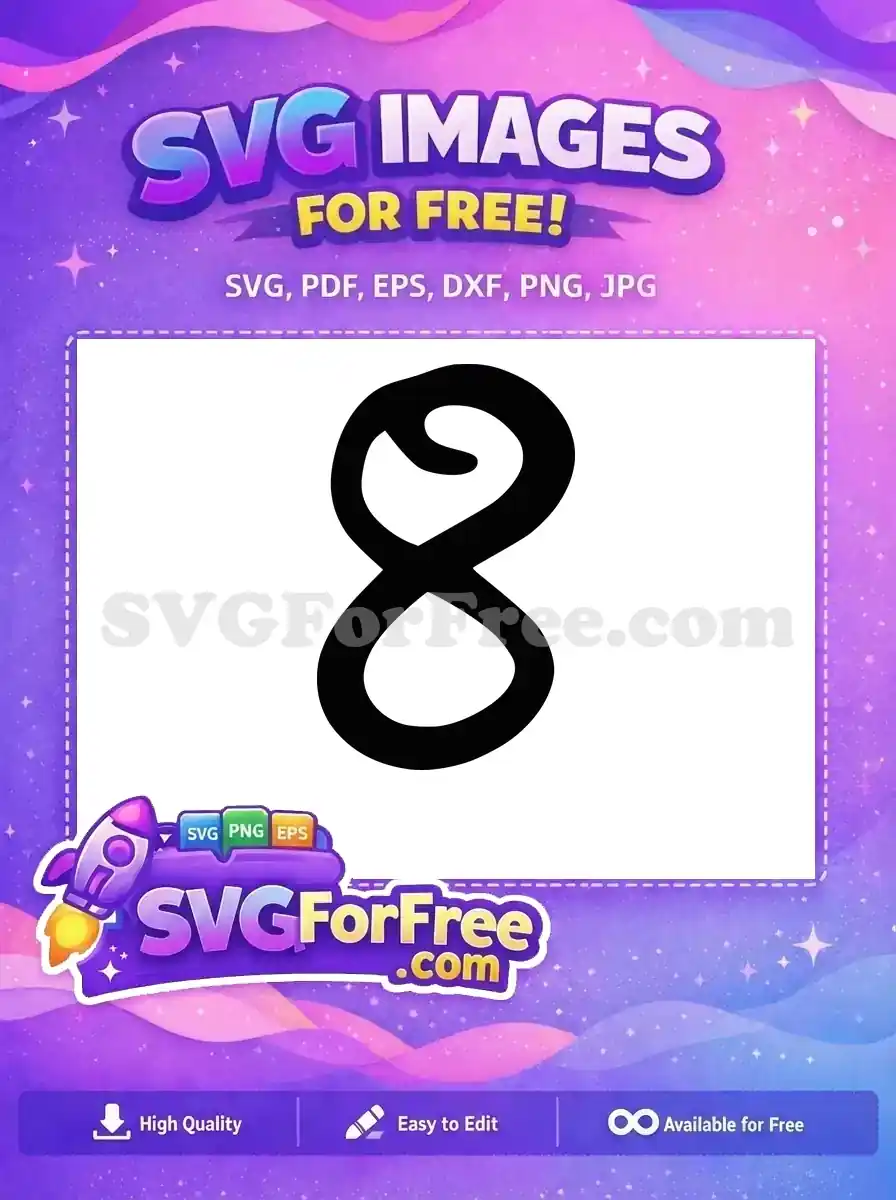 Free Minnie Number Eight Free Bold Font Number Free SVG