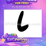 Free Black Letter L Free Minnie Font Alphabet Free SVG - Instant Download