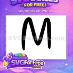 Free Black Letter M Free Minnie Font Initial Free SVG - Instant Download