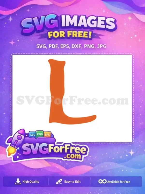 Free Orange Minnie Free Letter L Font Free SVG