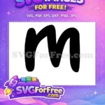 Free Black Letter Free Minnie Font Initial Free SVG - Instant Download