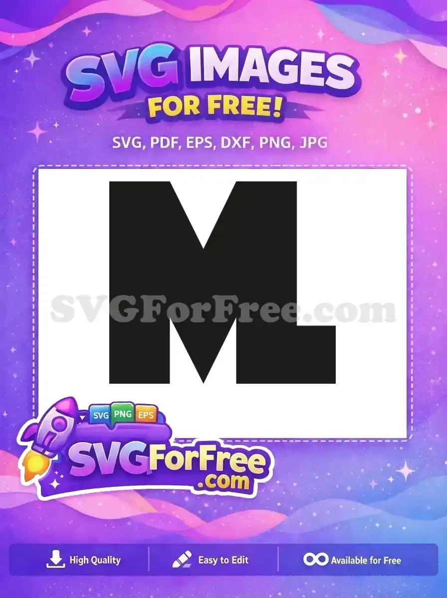 Free Black Bold Initial Free Minnie Font Letter Free SVG