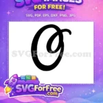 Free Black Letter O Free Minnie Font Initial Free SVG - Instant Download