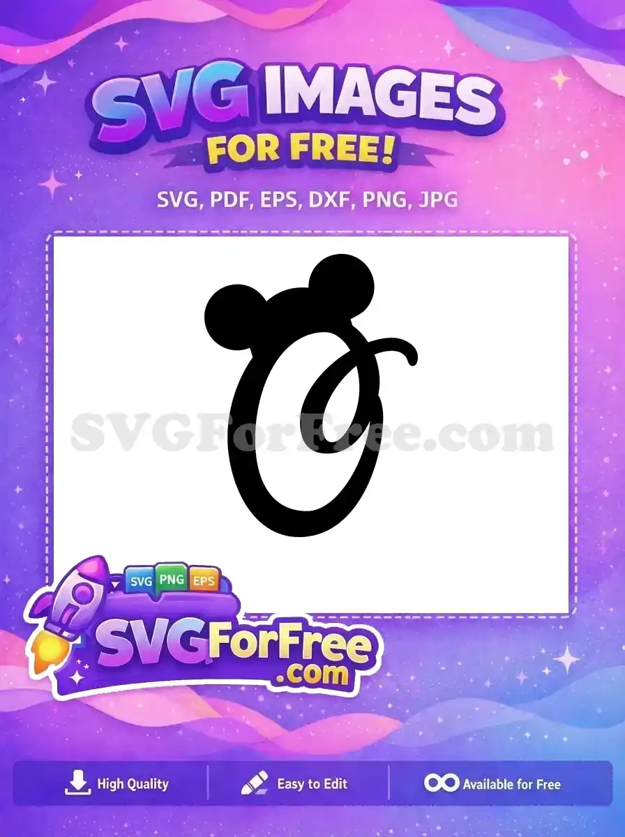 Free Black Minnie Font Free Number 0 Free SVG