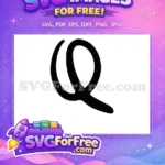 Free Minnie Bold Font Free Letter Q Movie Free SVG - Instant Download