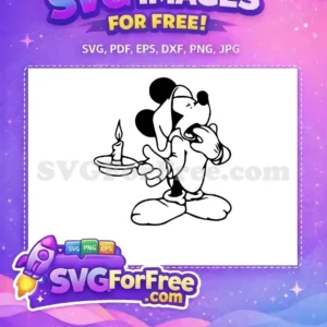 Free Candle Holder Free Sleepy Eyes Mickey Christmas Free SVG