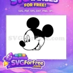 Free Smiling Face Free Black Ears Mickey Mouse Free SVG 11 - Instant Download