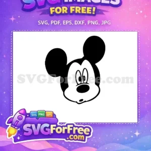 Free Black White Face Free Cute Iconic Mickey Free SVG Free Black White Face Free Cute Iconic Mickey Free SVG