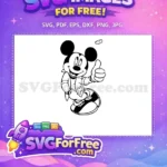 Free Happy Mickey Thumbs Up Free Cartoon Character Free SVG - Instant Download