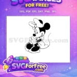Free Smiling Minnie Mouse Free Big Bow Design Minnie and Mickey Free SVG - Instant Download