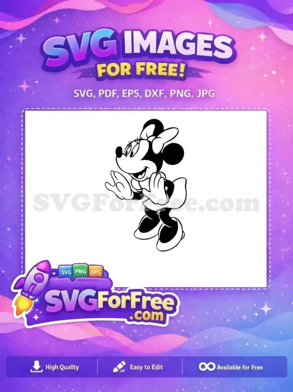 Free Kissing Minnie Free Waving Mickey Mouse Characters Free SVG