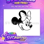 Free Smiling Minnie Free Eyelashes Minnie Mouse Free SVG - Instant Download