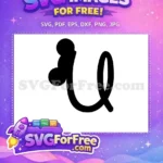 Free Black Minnie Font Free Bold Letter 1 Free SVG - Instant Download