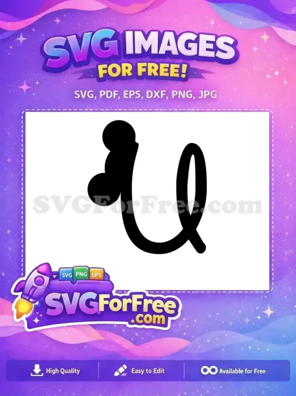 Free Black Minnie Font Free Bold Letter 1 Free SVG