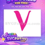 Free Pink Minnie Free Letter V Minnie Font Free SVG - Instant Download