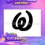 Free Minnie Initial Free Letter W Minnie Font Free SVG - Instant Download