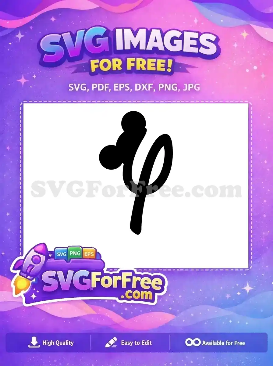 Free Black Minnie Font Free Initial Letter Free SVG
