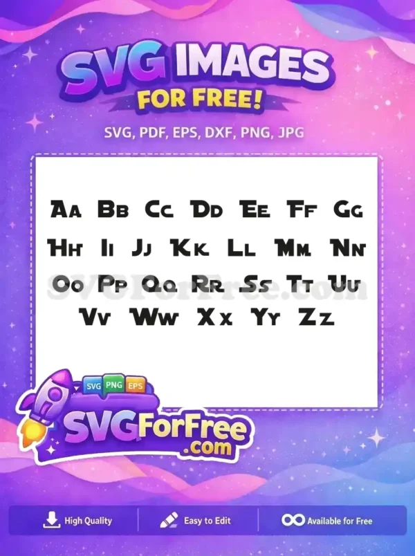 Free Minnie Bold Font Free Black Letters Alphabet Free SVG