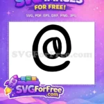 Free Minnie Font At Sign Free Black Email Free SVG - Instant Download
