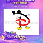 Free Mickey Mouse Letter D Free Red Shorts Yellow Shoes Disney Font Free SVG - Instant Download