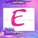 Free Pink Minnie Letter Free Cursive Font 1 Free SVG - Instant Download