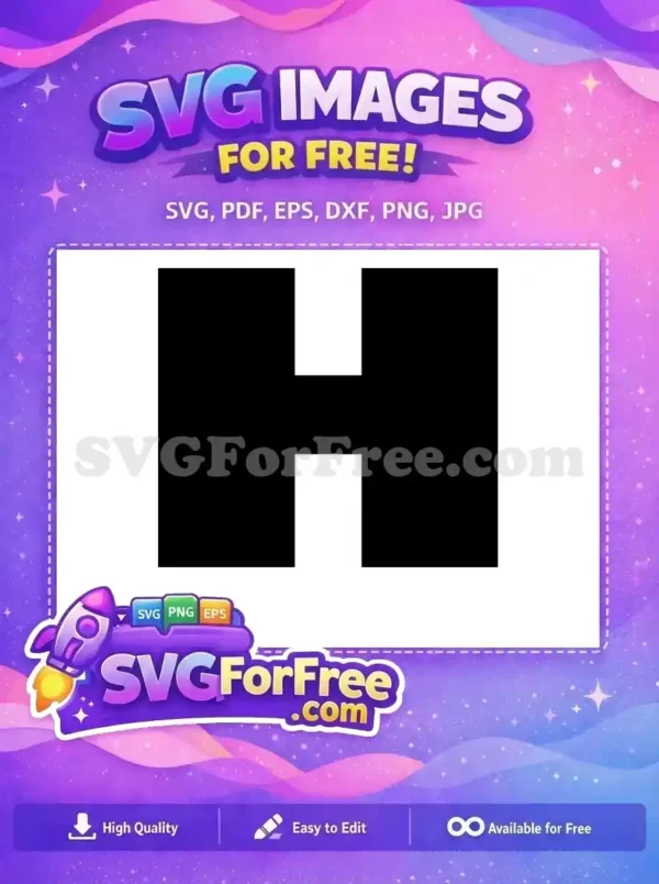 Free Minnie Font Letter Free H Initial Free SVG