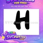 Free Minnie Font Initial Free Letter H Minnie Free SVG - Instant Download