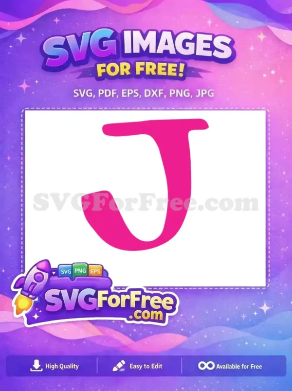 Free Pink Minnie Initial Free Letter J Monogram Free SVG