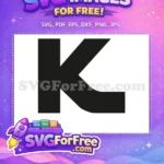 Free Black Letter K Free Minnie Font Alphabet Free SVG 1 - Instant Download