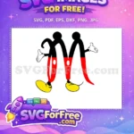 Free Polka Dot Pants Free Yellow Shoes Minnie Font Free SVG - Instant Download