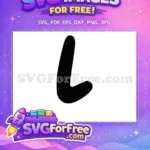 Free Letter L Free Minnie Font Alphabet Free SVG - Instant Download