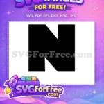 Free Black Letter N Free Minnie Font Alphabet Free SVG - Instant Download